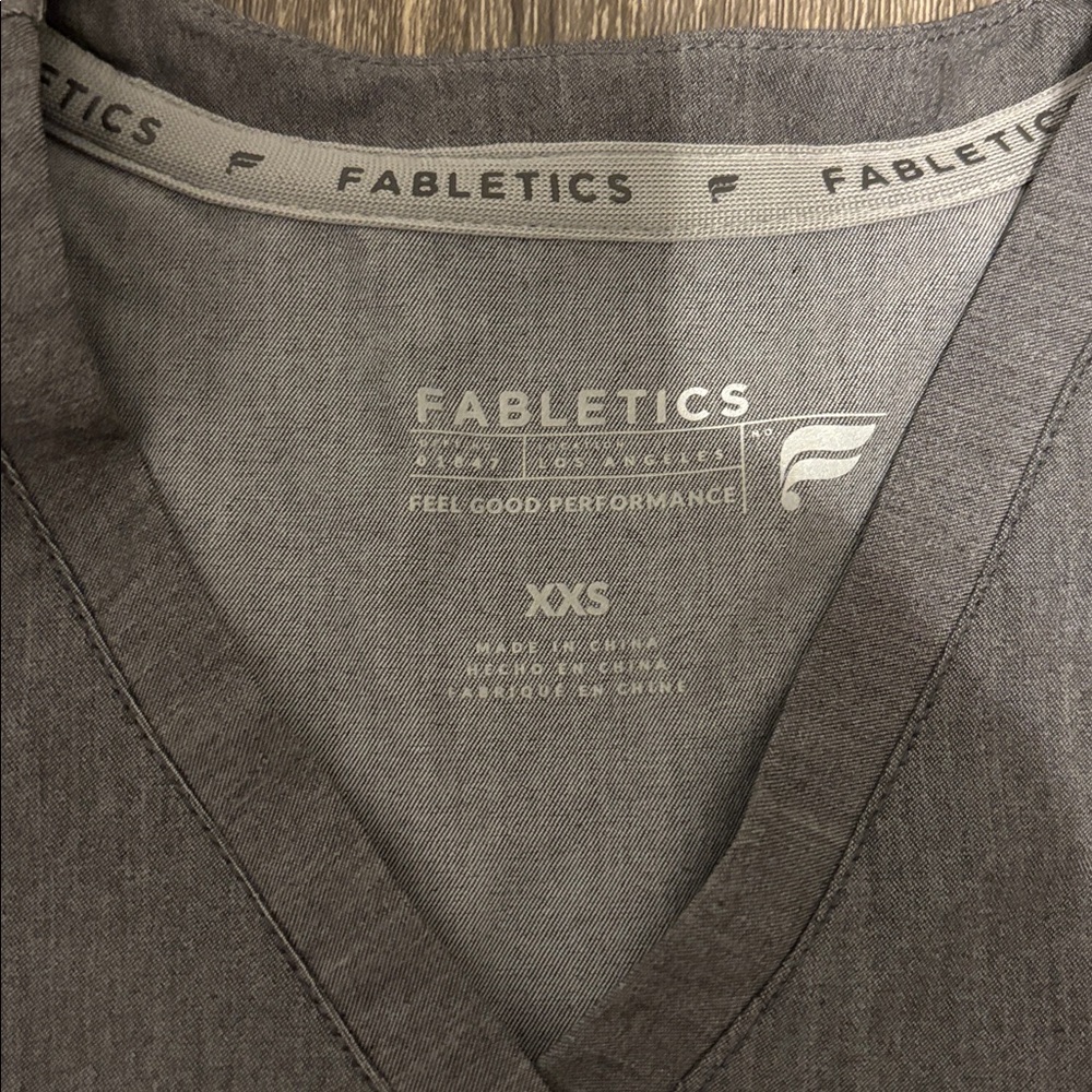 Fabletics Slate Gray V-Neck Tee - image 2